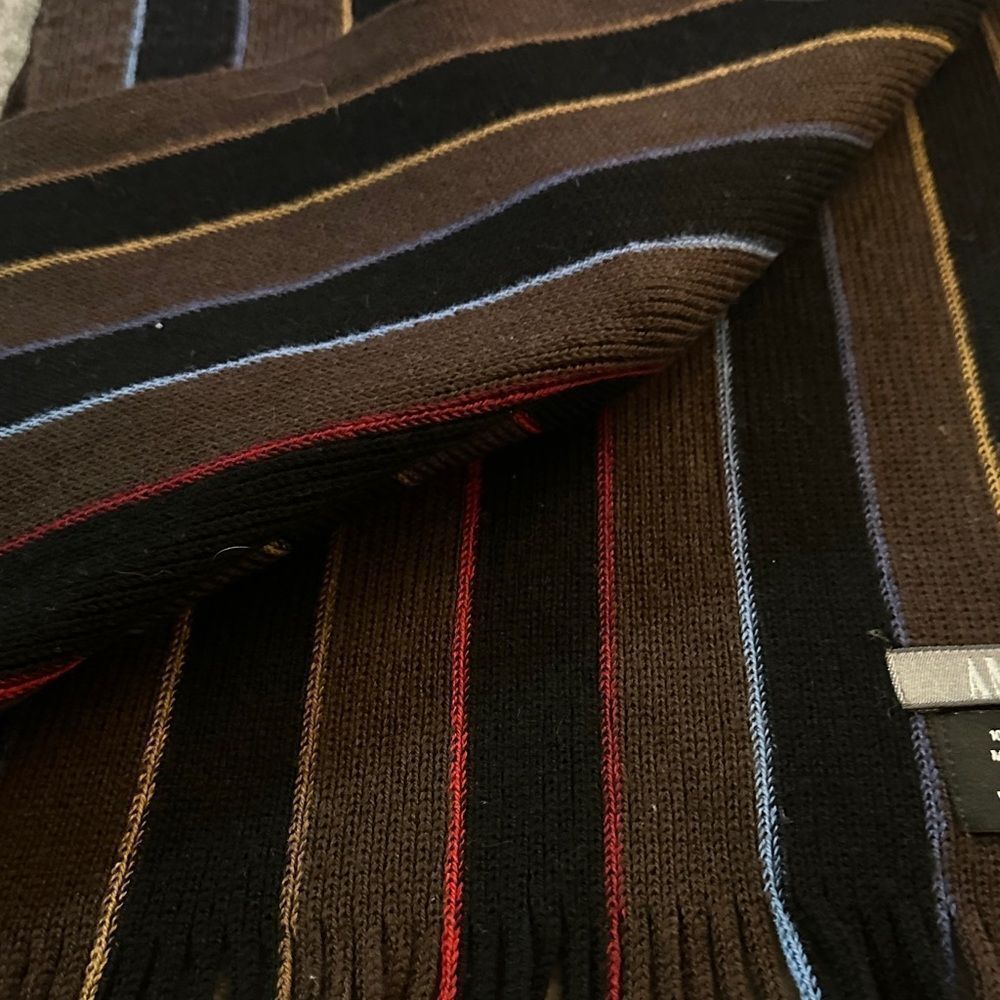 Vintage America Multicolor Striped Men's Scarf - Picture 3 of 4